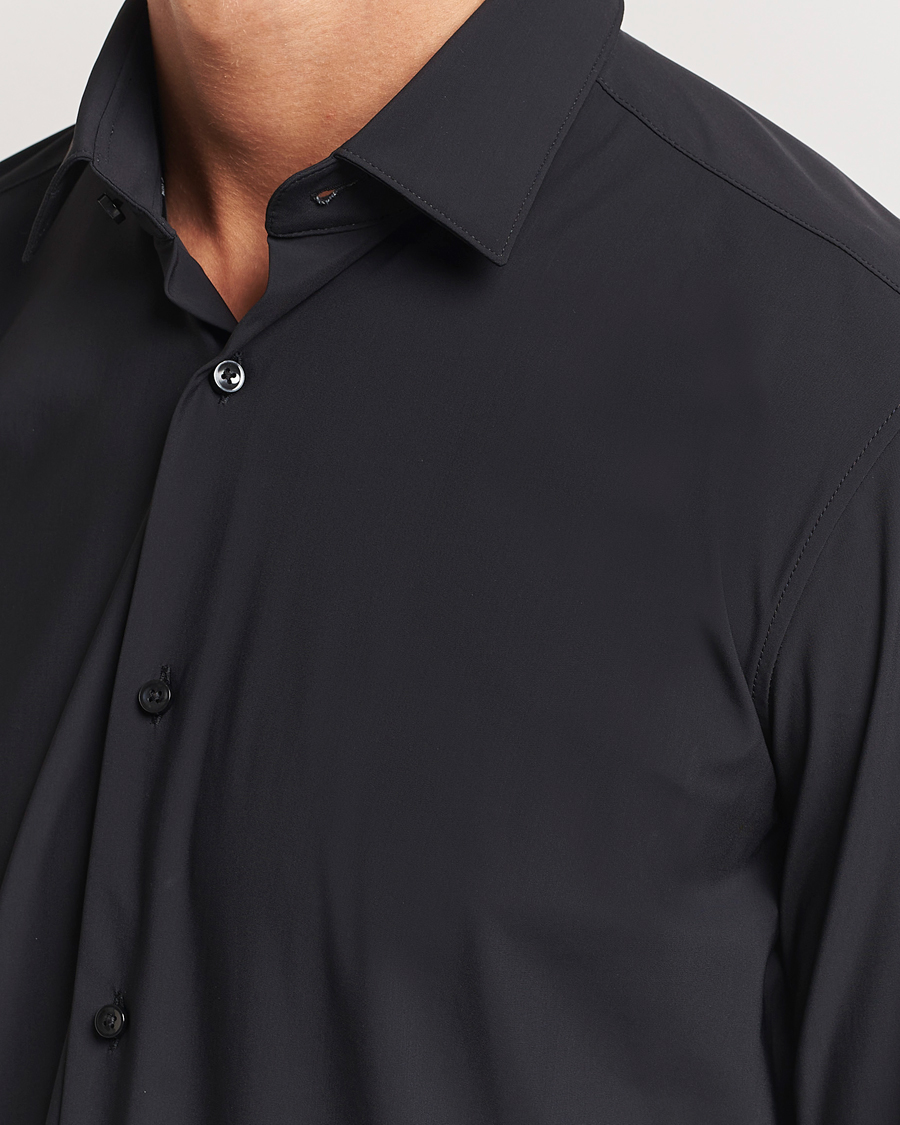 Herr | Skjortor | BOSS BLACK | Hank 4-Way Stretch Shirt Black