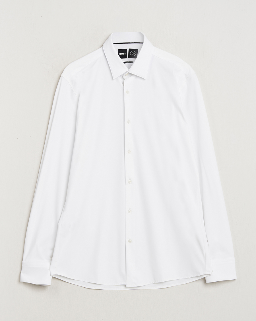 Herr | Skjortor | BOSS BLACK | Hank 4-Way Stretch Shirt White