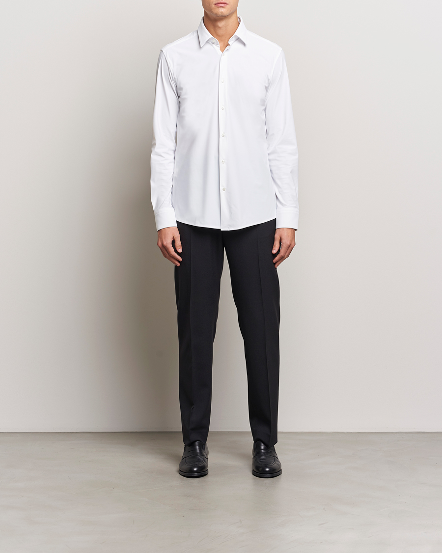 Herr | Skjortor | BOSS BLACK | Hank 4-Way Stretch Shirt White