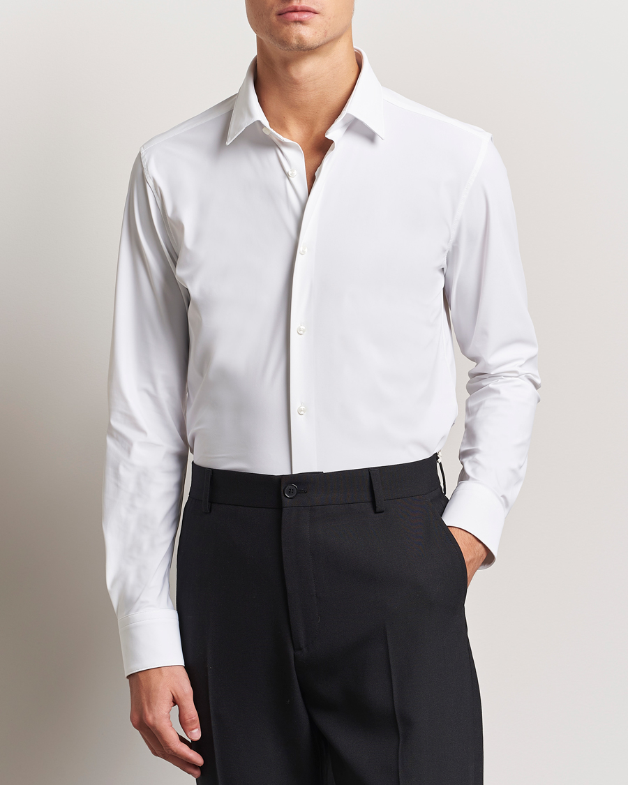 Herr | Skjortor | BOSS BLACK | Hank 4-Way Stretch Shirt White
