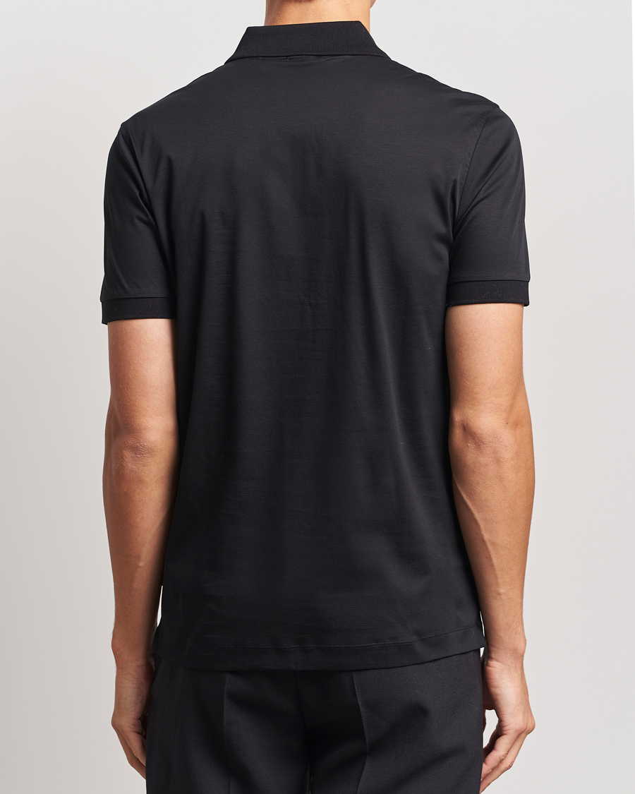 Herr | Pikéer | BOSS BLACK | Paras Mercerized Half Zip Polo Black