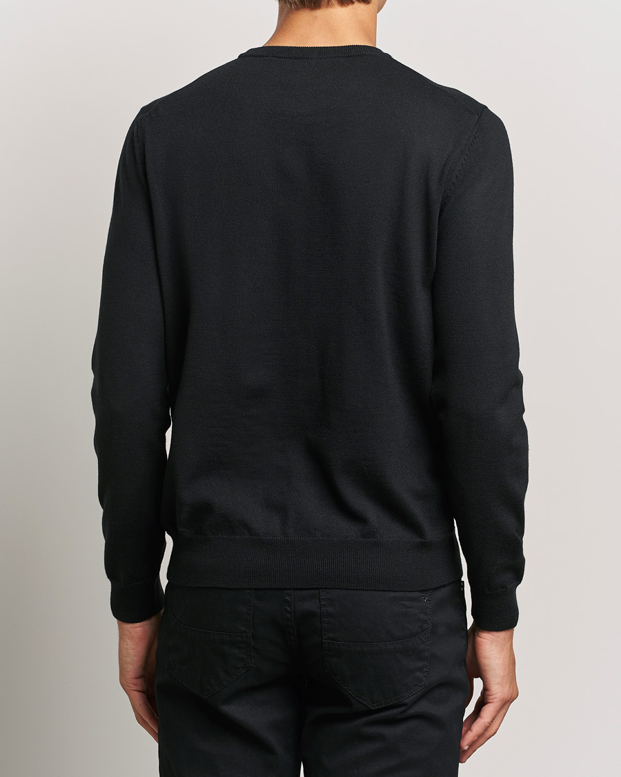 Herr | Tröjor | BOSS BLACK | Botto Merino Knitted Pullover Black