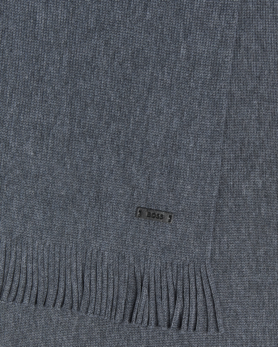 Herr | BOSS BLACK Albas Wool Scarf Medium Grey | BOSS BLACK | Albas Wool Scarf Medium Grey