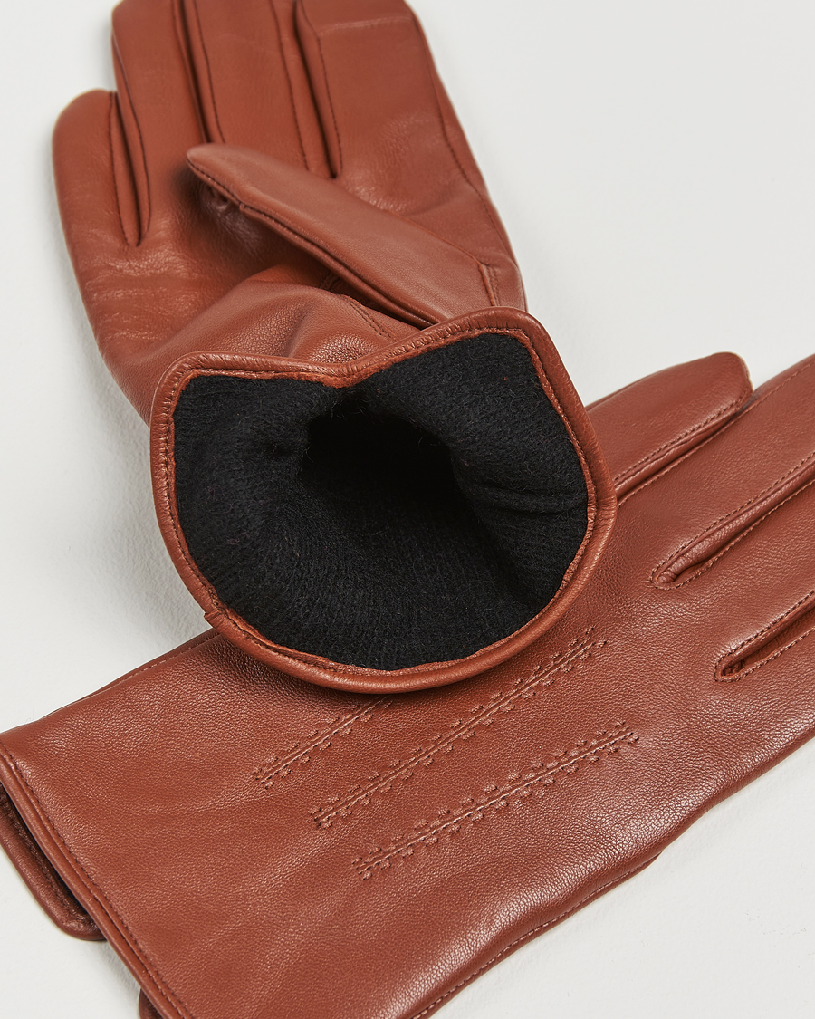 Herr | BOSS BLACK Hainz Leather Gloves Medium Brown | BOSS BLACK | Hainz Leather Gloves Medium Brown