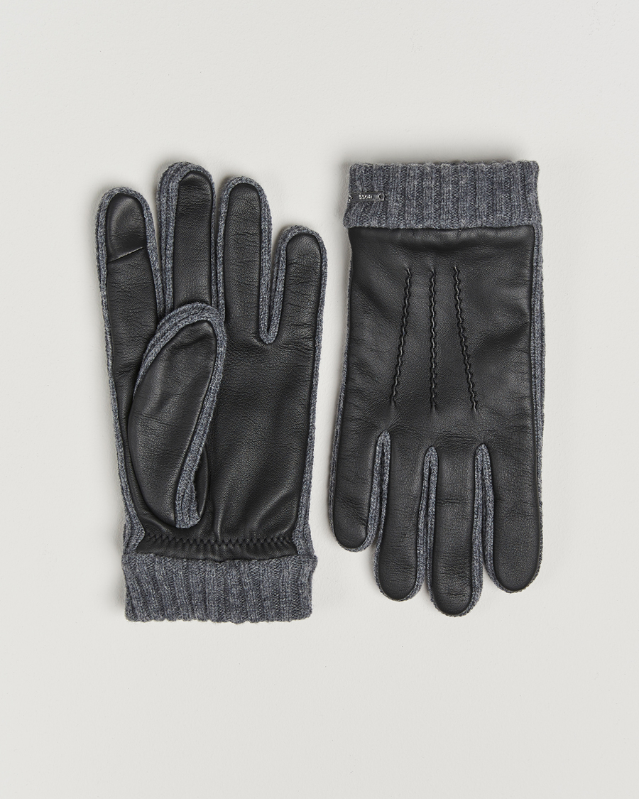 Herr | BOSS BLACK Hyden Leather Gloves Black | BOSS BLACK | Hyden Leather Gloves Black