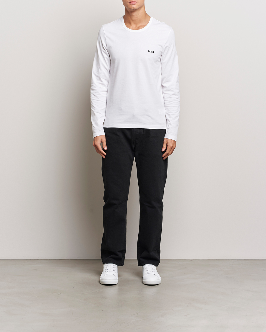 Herr | T-Shirts | BOSS BLACK | 3-Pack Long Sleeve T-Shirt White/Navy/Black