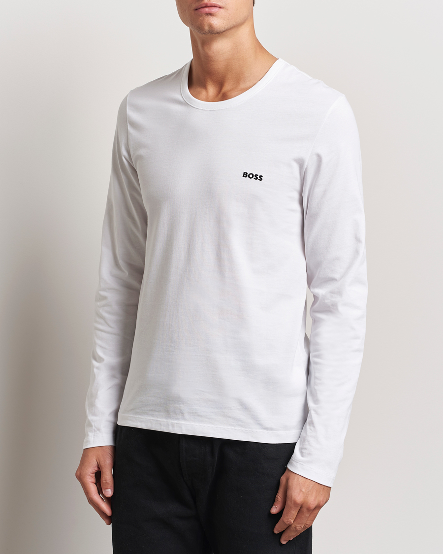 Herr | T-Shirts | BOSS BLACK | 3-Pack Long Sleeve T-Shirt White/Navy/Black