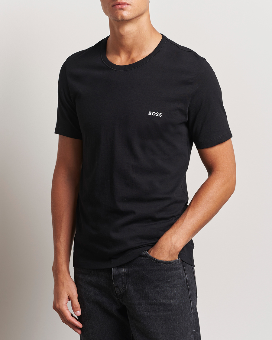 Herr | T-Shirts | BOSS BLACK | 3-Pack Crew Neck T-Shirt Beige/Black/Green
