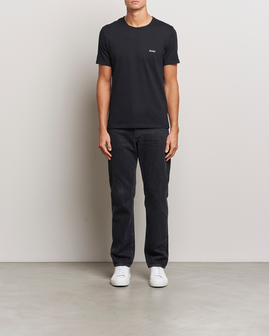 Herr | T-Shirts | BOSS BLACK | 3-Pack Crew Neck T-Shirt Black/Navy/Green