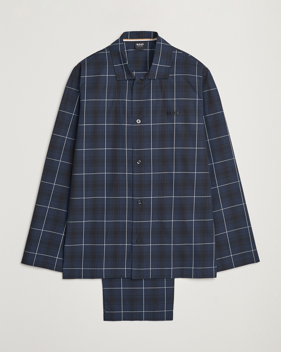 Herr | BOSS BLACK Urban Checked Pyjama Set Dark Blue | BOSS BLACK | Urban Checked Pyjama Set Dark Blue