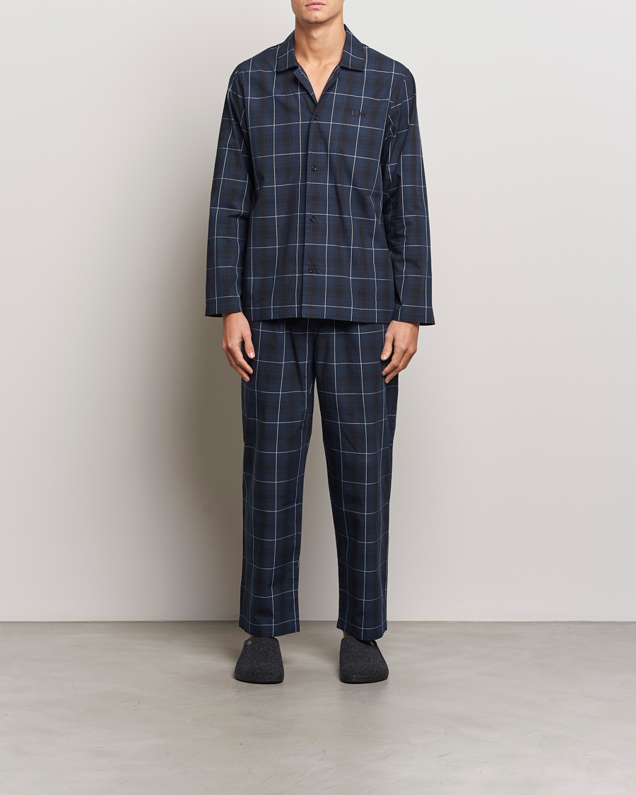 Herr | BOSS BLACK Urban Checked Pyjama Set Dark Blue | BOSS BLACK | Urban Checked Pyjama Set Dark Blue