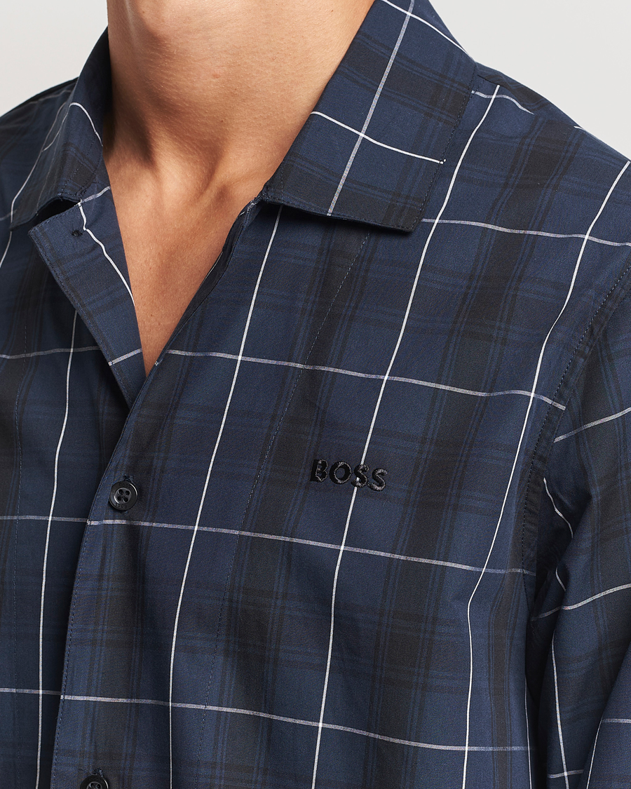 Herr | BOSS BLACK Urban Checked Pyjama Set Dark Blue | BOSS BLACK | Urban Checked Pyjama Set Dark Blue
