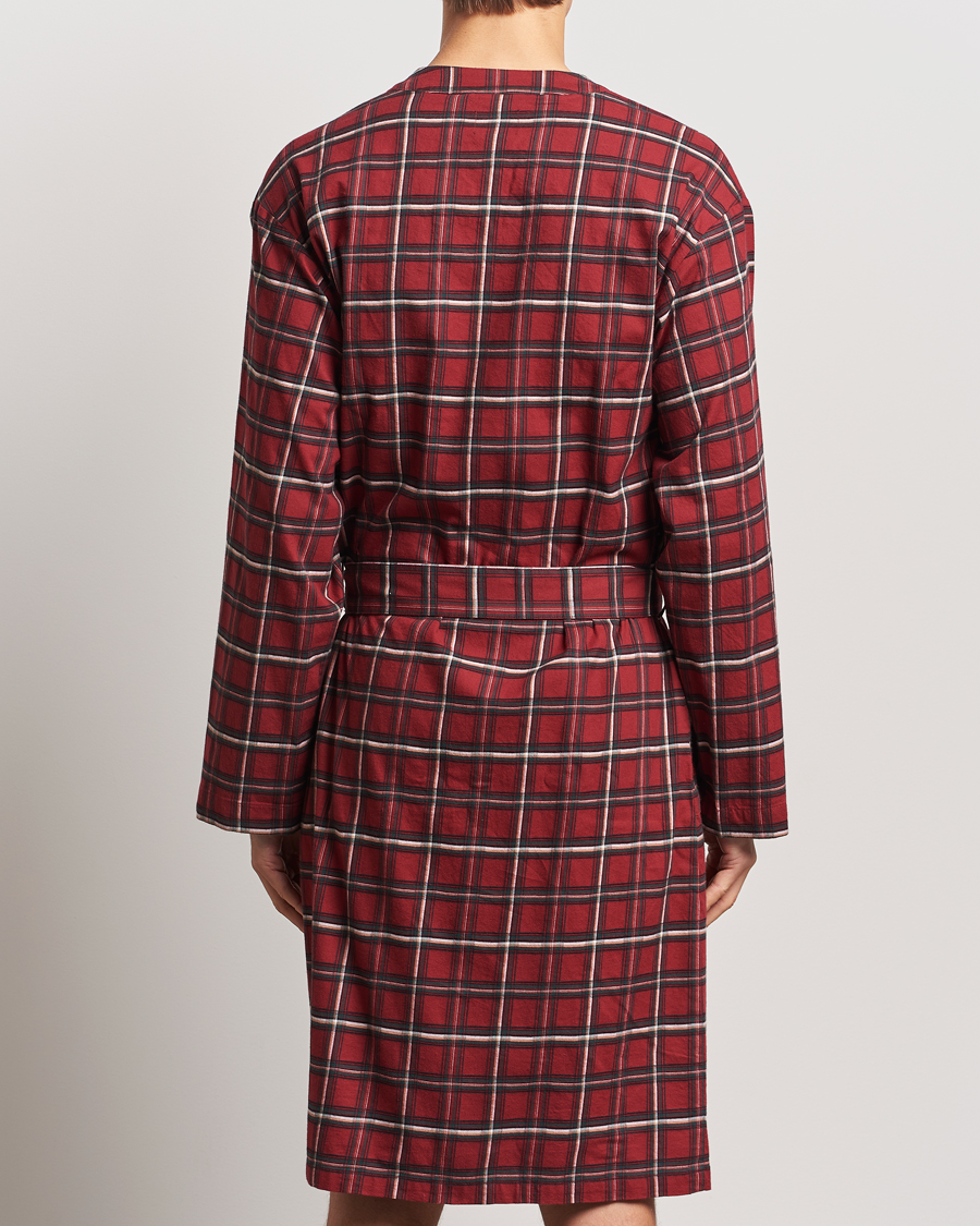 Herr | Pyjamas & Morgonrockar | BOSS BLACK | Holiday Checked Robe Dark Red