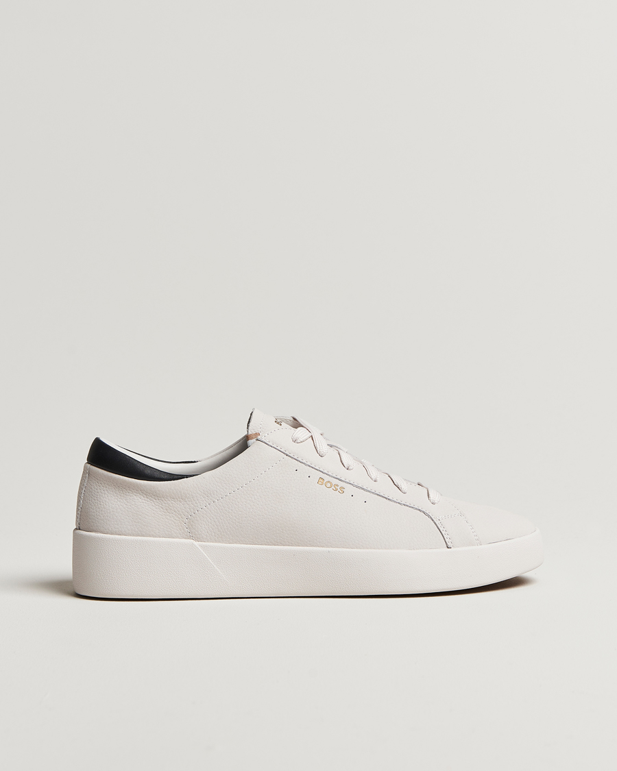 Herr | BOSS BLACK Belwar Leather Sneaker Open White | BOSS BLACK | Belwar Leather Sneaker Open White