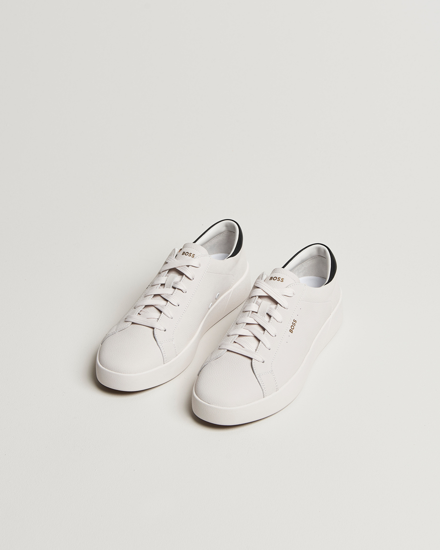 Herr | BOSS BLACK Belwar Leather Sneaker Open White | BOSS BLACK | Belwar Leather Sneaker Open White
