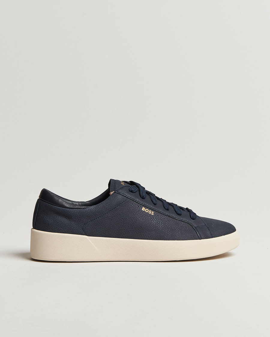 Herr | BOSS BLACK Belwar Leather Sneaker Dark Blue | BOSS BLACK | Belwar Leather Sneaker Dark Blue