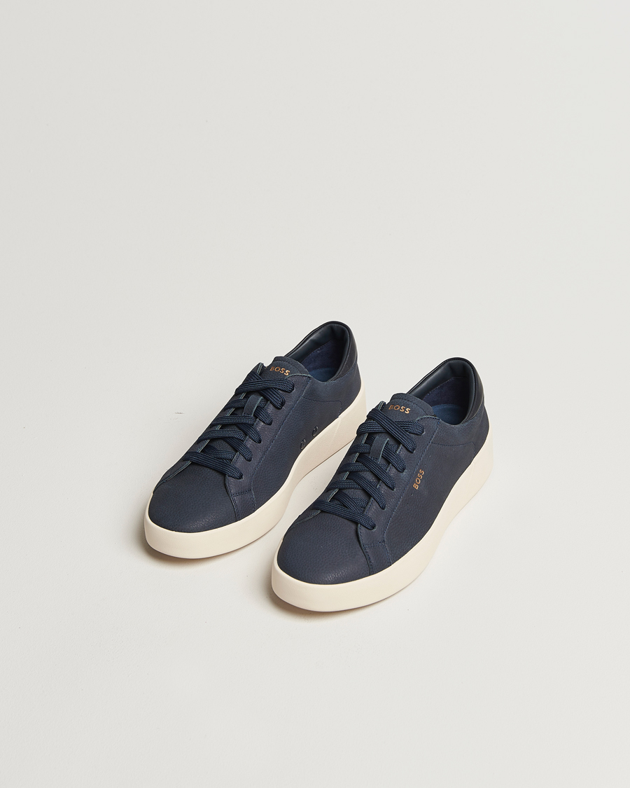 Herr | BOSS BLACK Belwar Leather Sneaker Dark Blue | BOSS BLACK | Belwar Leather Sneaker Dark Blue