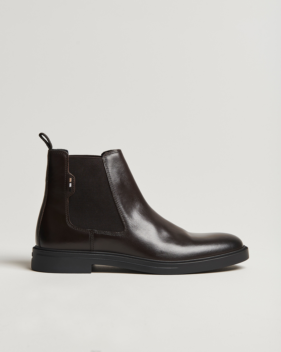 Herr | BOSS BLACK Calev Leather Chelsea Boot Dark Brown | BOSS BLACK | Calev Leather Chelsea Boot Dark Brown