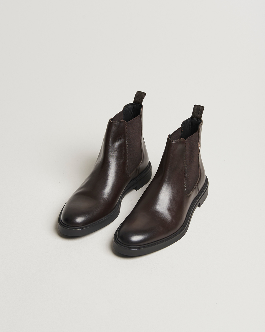 Herr | BOSS BLACK Calev Leather Chelsea Boot Dark Brown | BOSS BLACK | Calev Leather Chelsea Boot Dark Brown