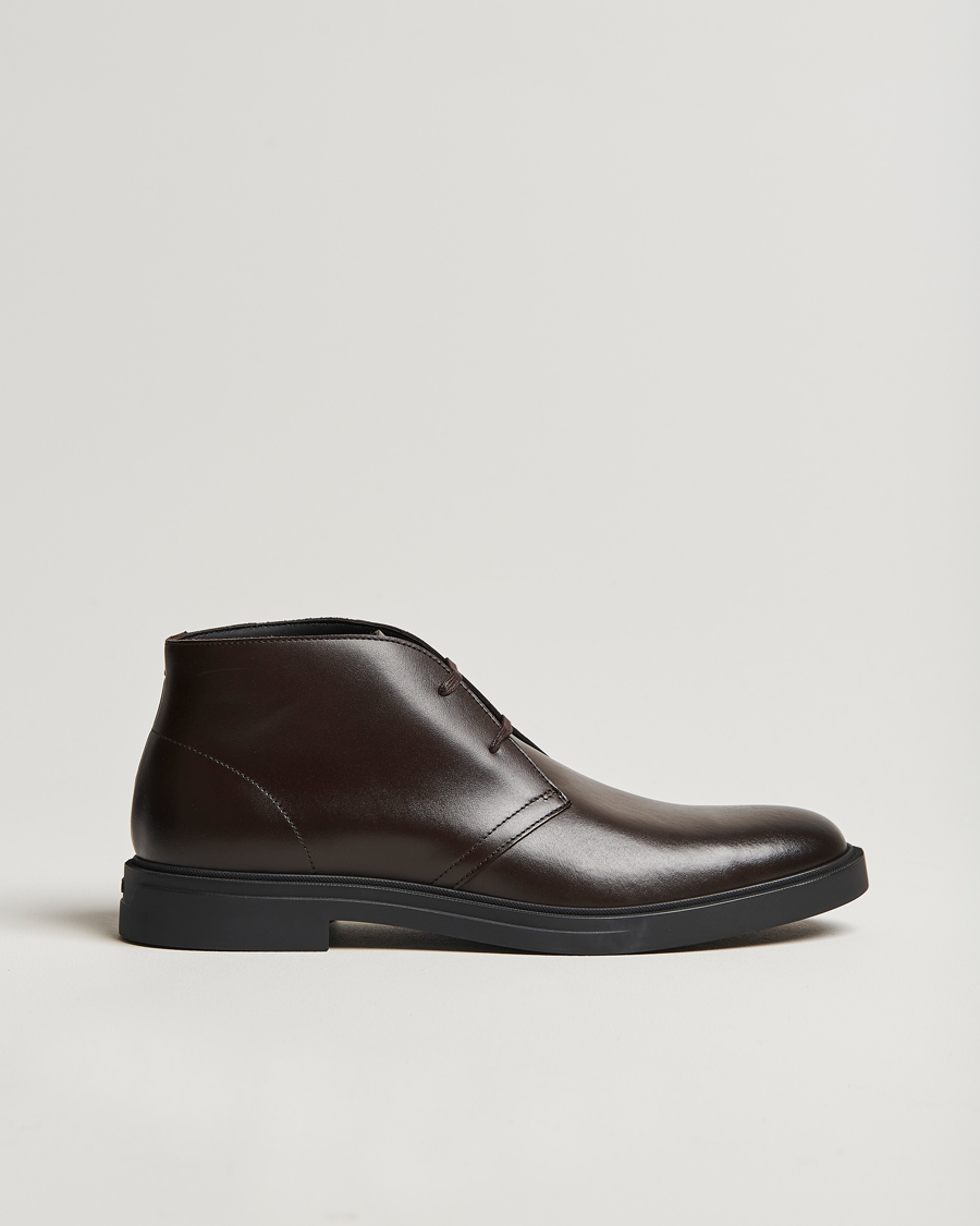 Herr | BOSS BLACK Calev Leather Chukka Boot Dark Brown | BOSS BLACK | Calev Leather Chukka Boot Dark Brown