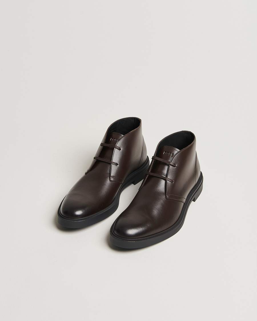 Herr | BOSS BLACK Calev Leather Chukka Boot Dark Brown | BOSS BLACK | Calev Leather Chukka Boot Dark Brown