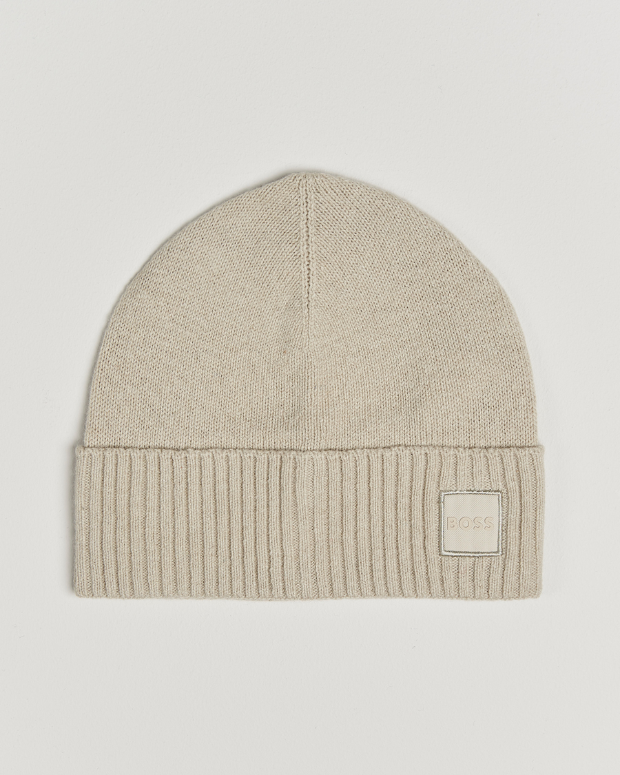 Herr | BOSS ORANGE Akaio Logo Beanie Light Beige | BOSS ORANGE | Akaio Logo Beanie Light Beige