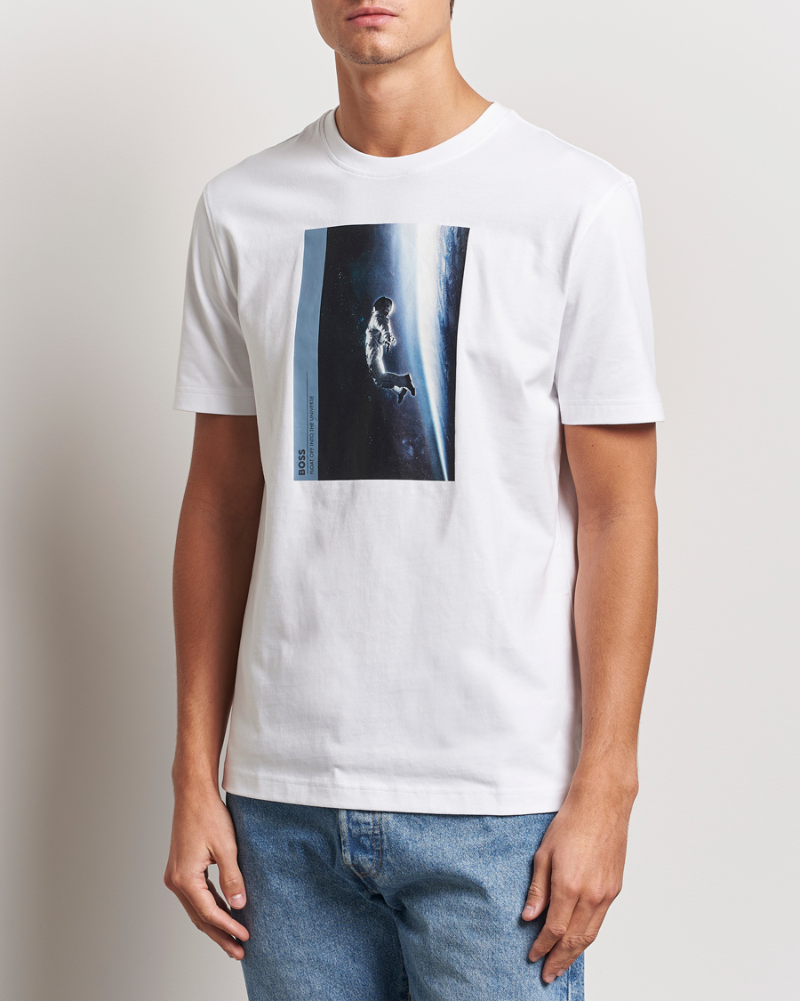 Herr | T-Shirts | BOSS ORANGE | Printed Crew Neck T-Shirt White