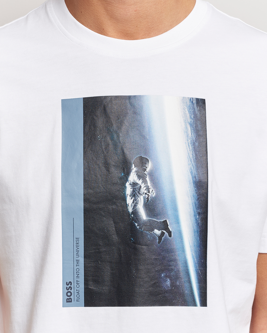 Herr | T-Shirts | BOSS ORANGE | Printed Crew Neck T-Shirt White