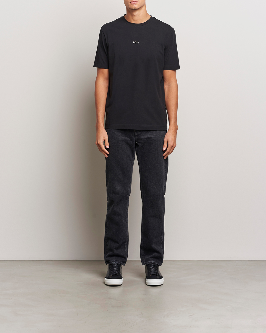 Herr | T-Shirts | BOSS ORANGE | Tchup Logo Crew Neck T-Shirt Black