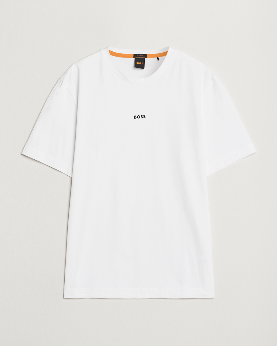 Herr | T-Shirts | BOSS ORANGE | Tchup Logo Crew Neck T-Shirt White