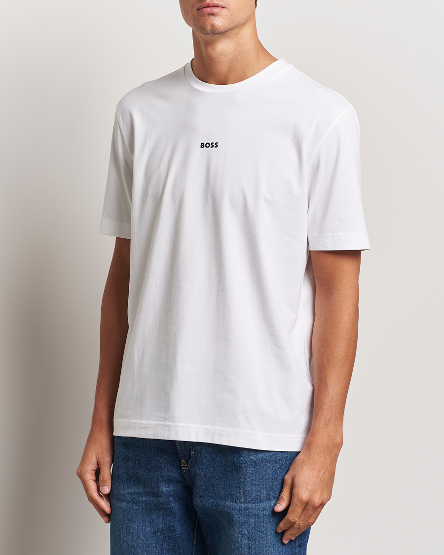 Herr | T-Shirts | BOSS ORANGE | Tchup Logo Crew Neck T-Shirt White
