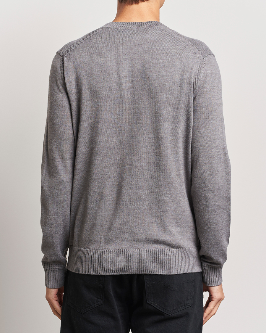 Herr | Tröjor | BOSS ORANGE | Avac Wool Knitted Cardigan Light Grey