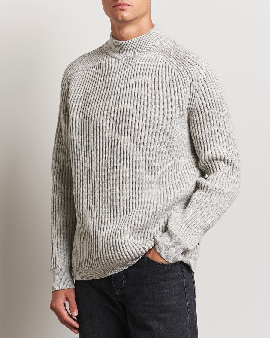 Herr | Tröjor | BOSS ORANGE | Kearth Rib Knitted Polo Light Beige