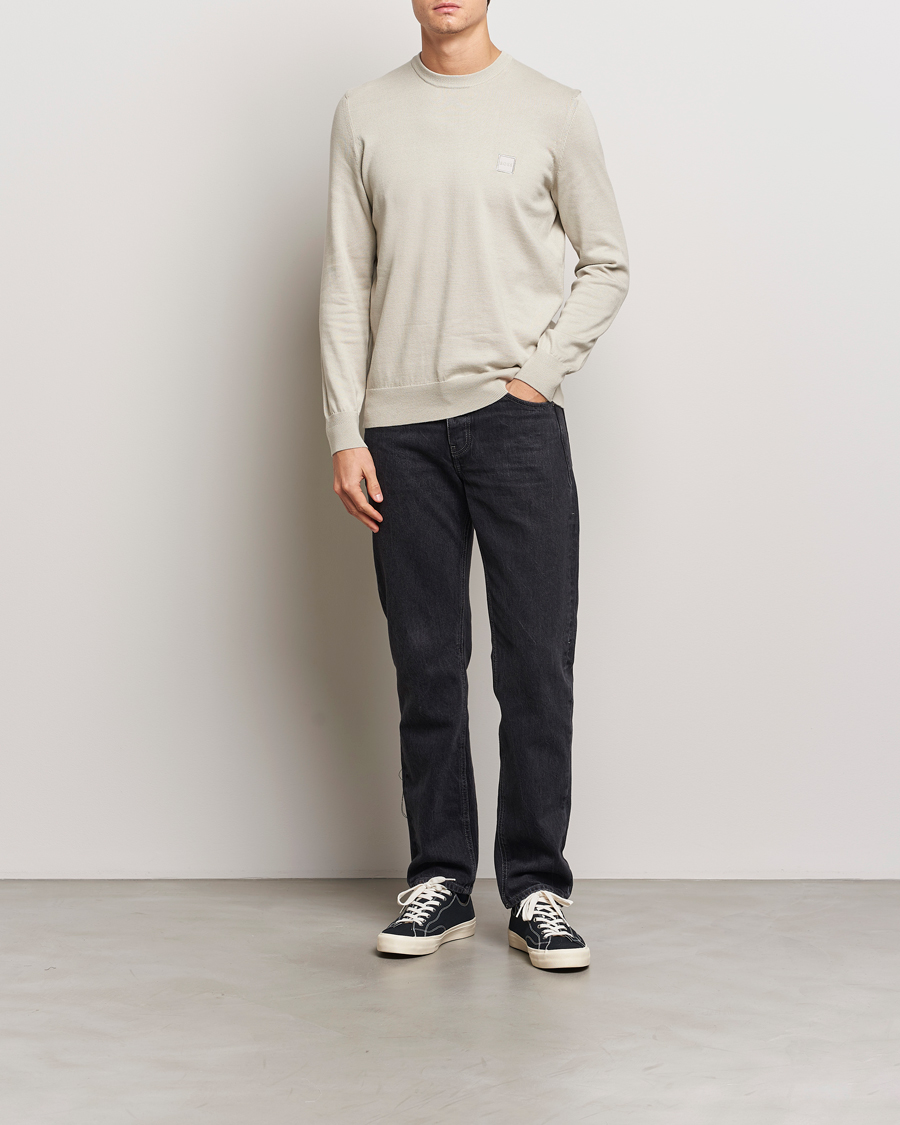 Herr | Tröjor | BOSS ORANGE | Kanovano Knitted Sweater Light Beige