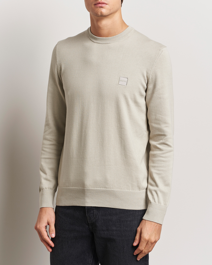 Herr | Tröjor | BOSS ORANGE | Kanovano Knitted Sweater Light Beige
