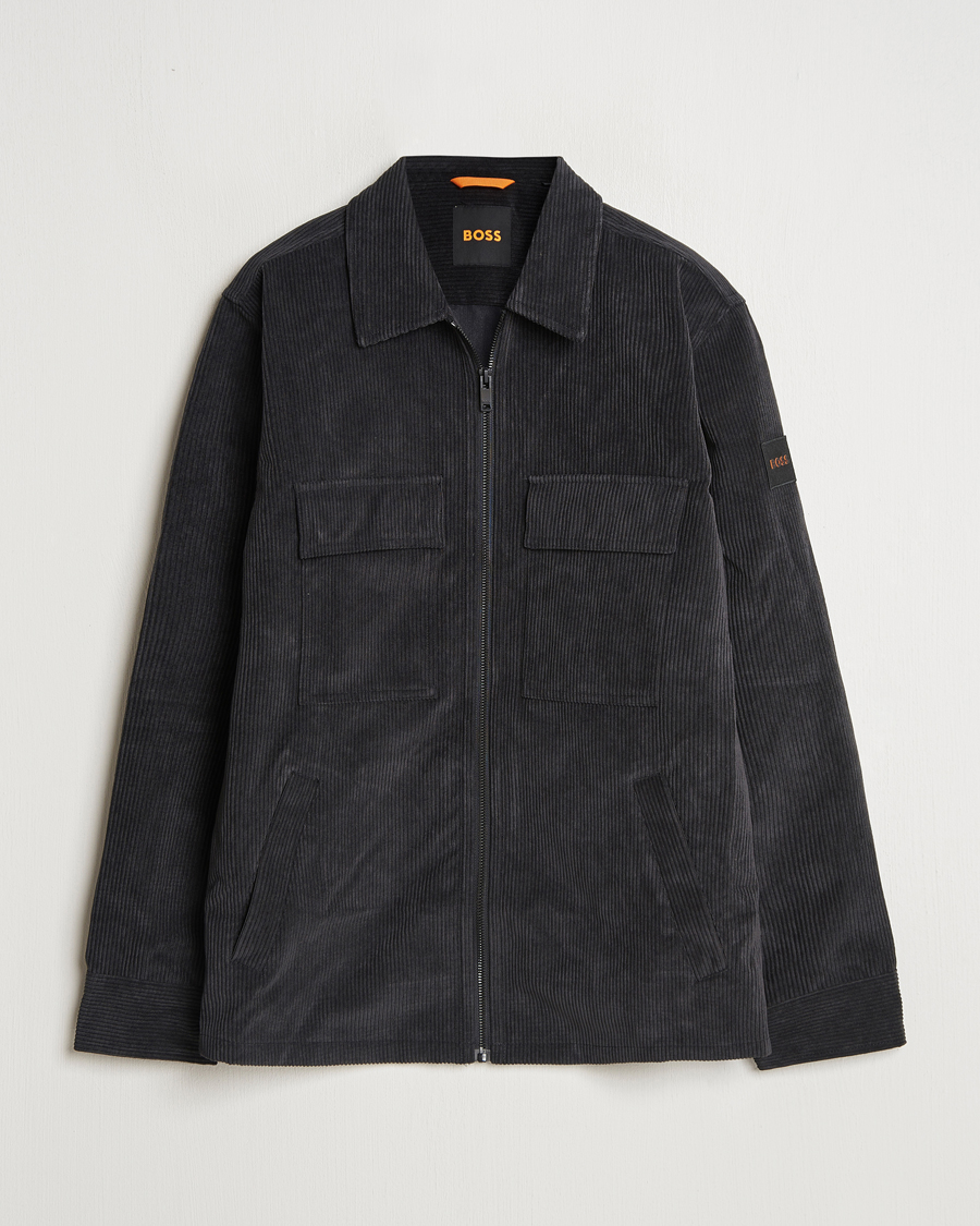 Herr | Skjortor | BOSS ORANGE | Lozzy Brushed Overshirt Black