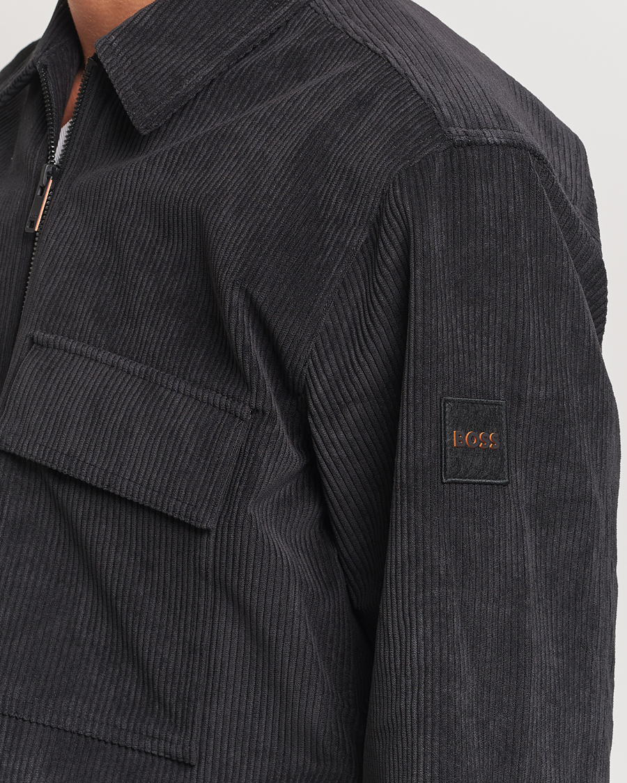 Herr | Skjortor | BOSS ORANGE | Lozzy Brushed Overshirt Black