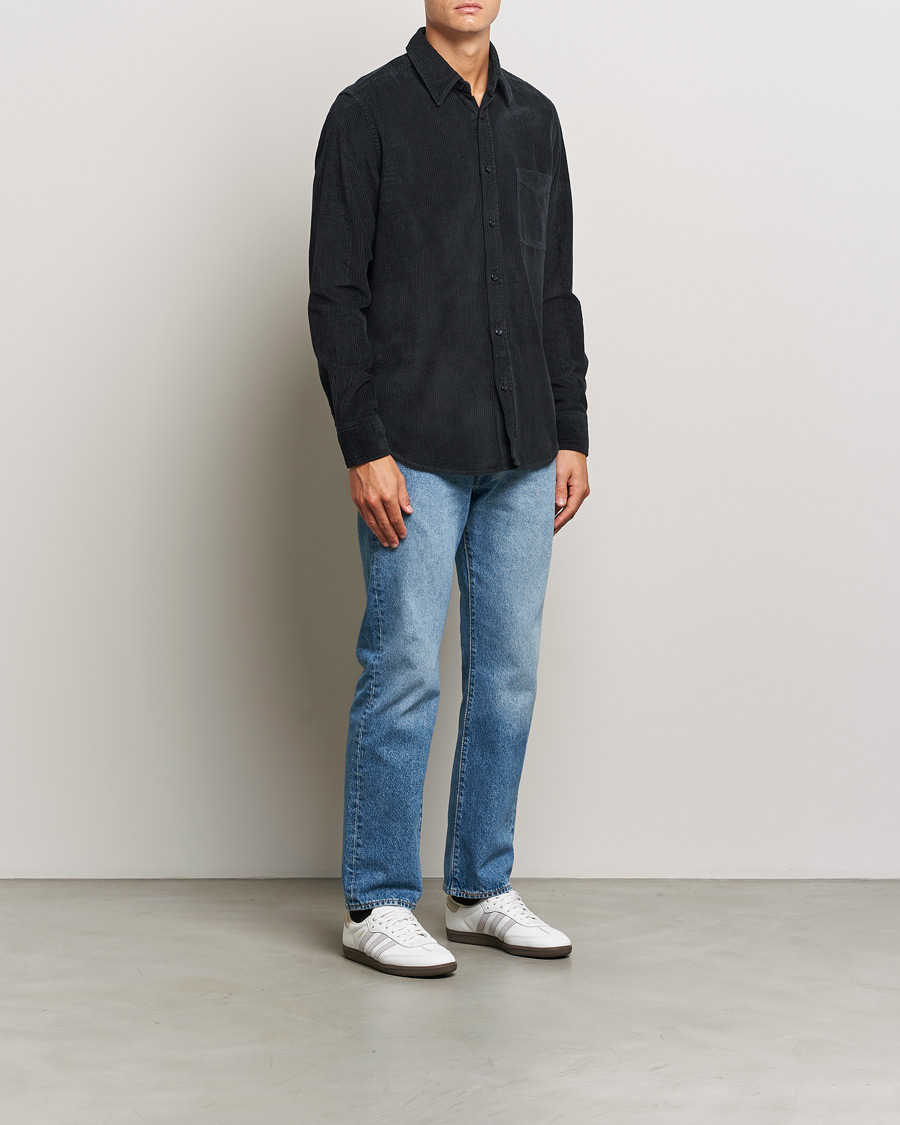 Herr | Skjortor | BOSS ORANGE | Relegant Corduroy Shirt Dark Blue