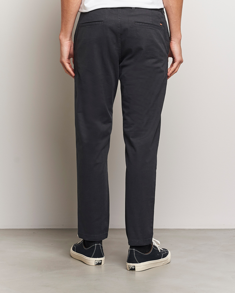 Herr | Byxor | BOSS ORANGE | Tapered Drawstring Trousers Black