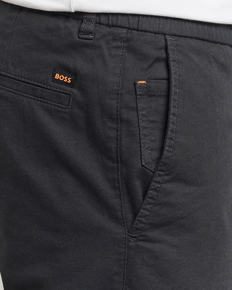 Herr | Byxor | BOSS ORANGE | Tapered Drawstring Trousers Black