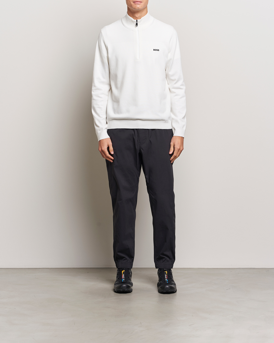 Herr | Tröjor | BOSS GREEN | Momentum Knitted Half Zip White
