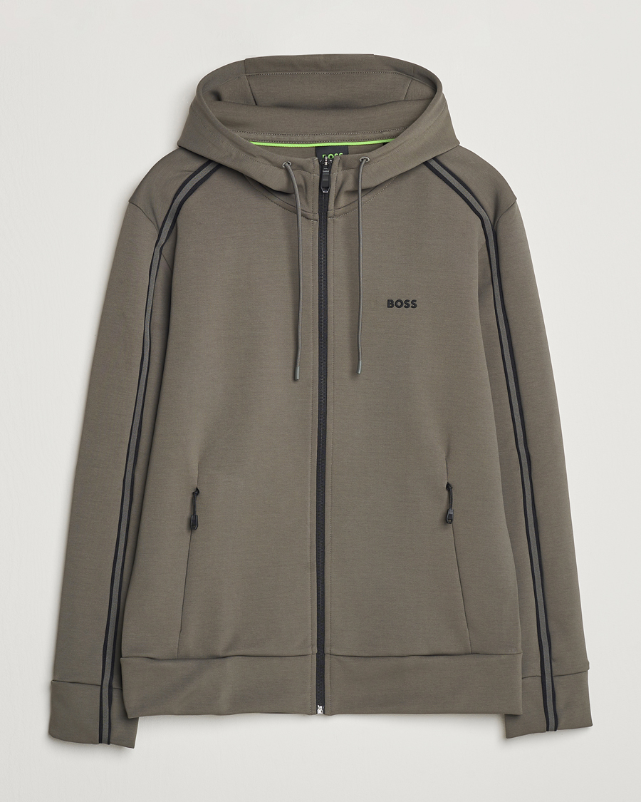 Herr | Tröjor | BOSS GREEN | Saggy Full Zip Hoodie Light Grey