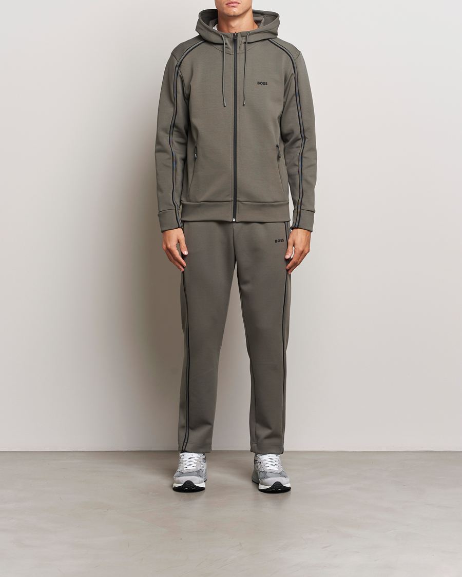 Herr | Tröjor | BOSS GREEN | Saggy Full Zip Hoodie Light Grey