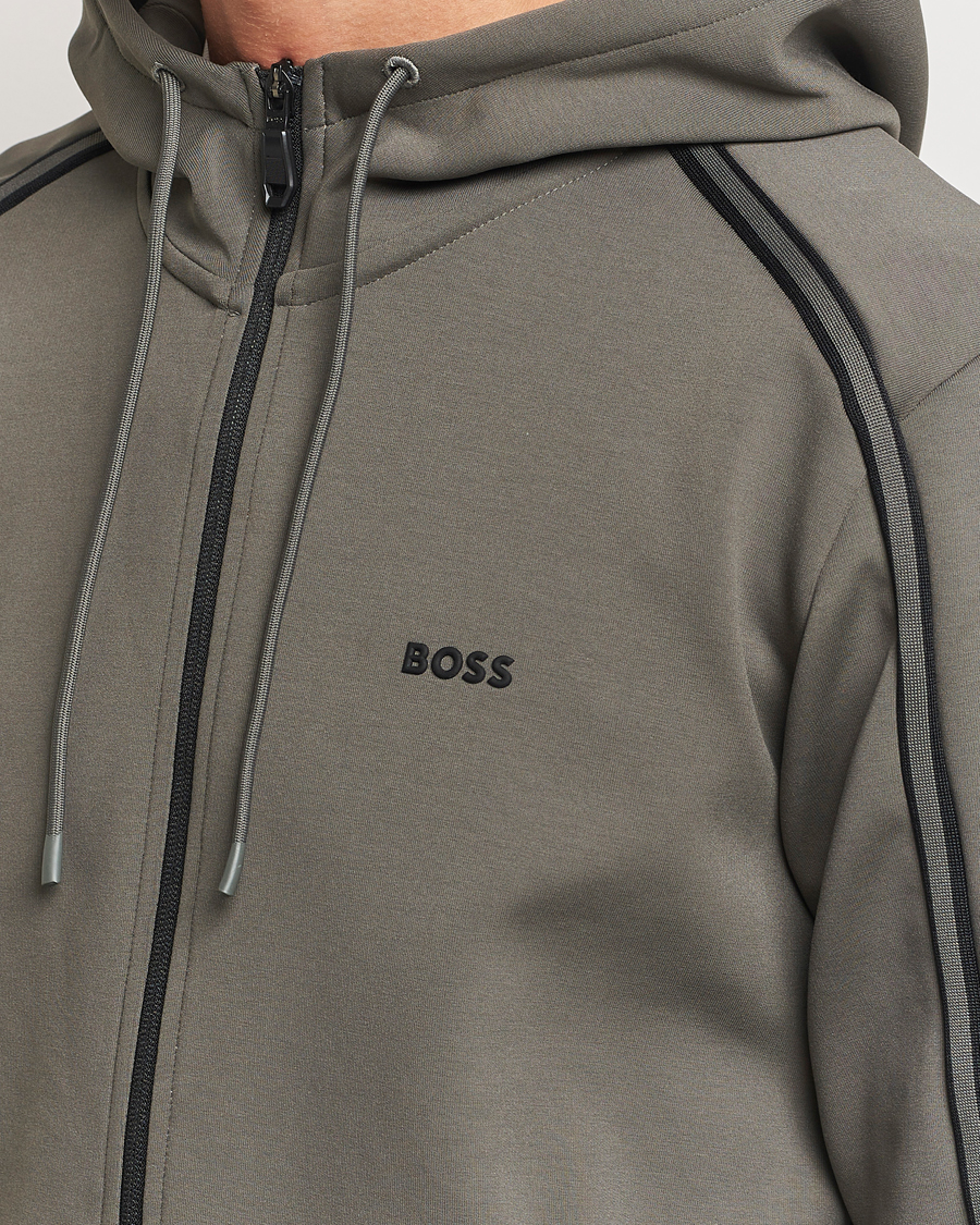 Herr | Tröjor | BOSS GREEN | Saggy Full Zip Hoodie Light Grey