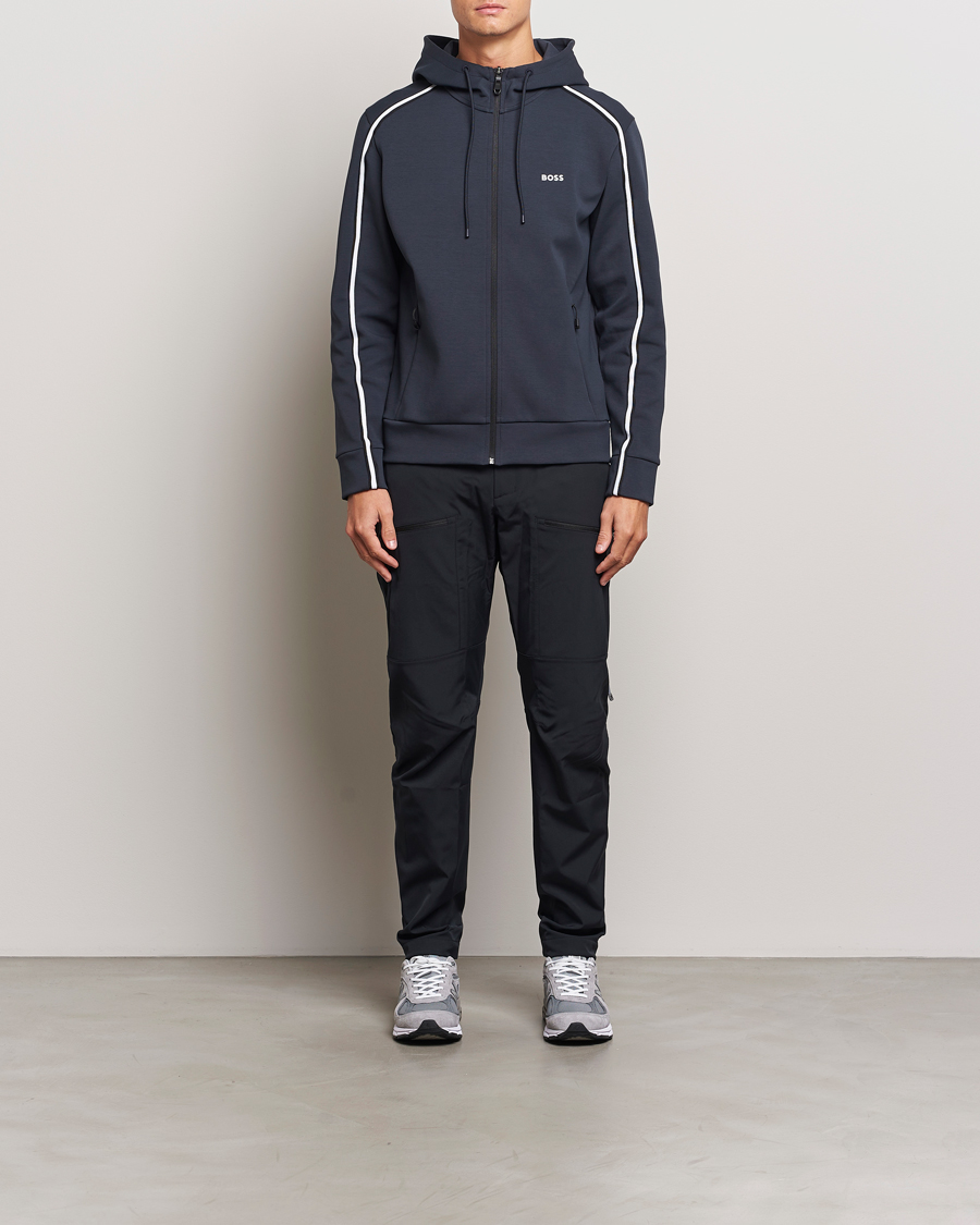Herr | Tröjor | BOSS GREEN | Saggy Full Zip Hoodie Dark Blue