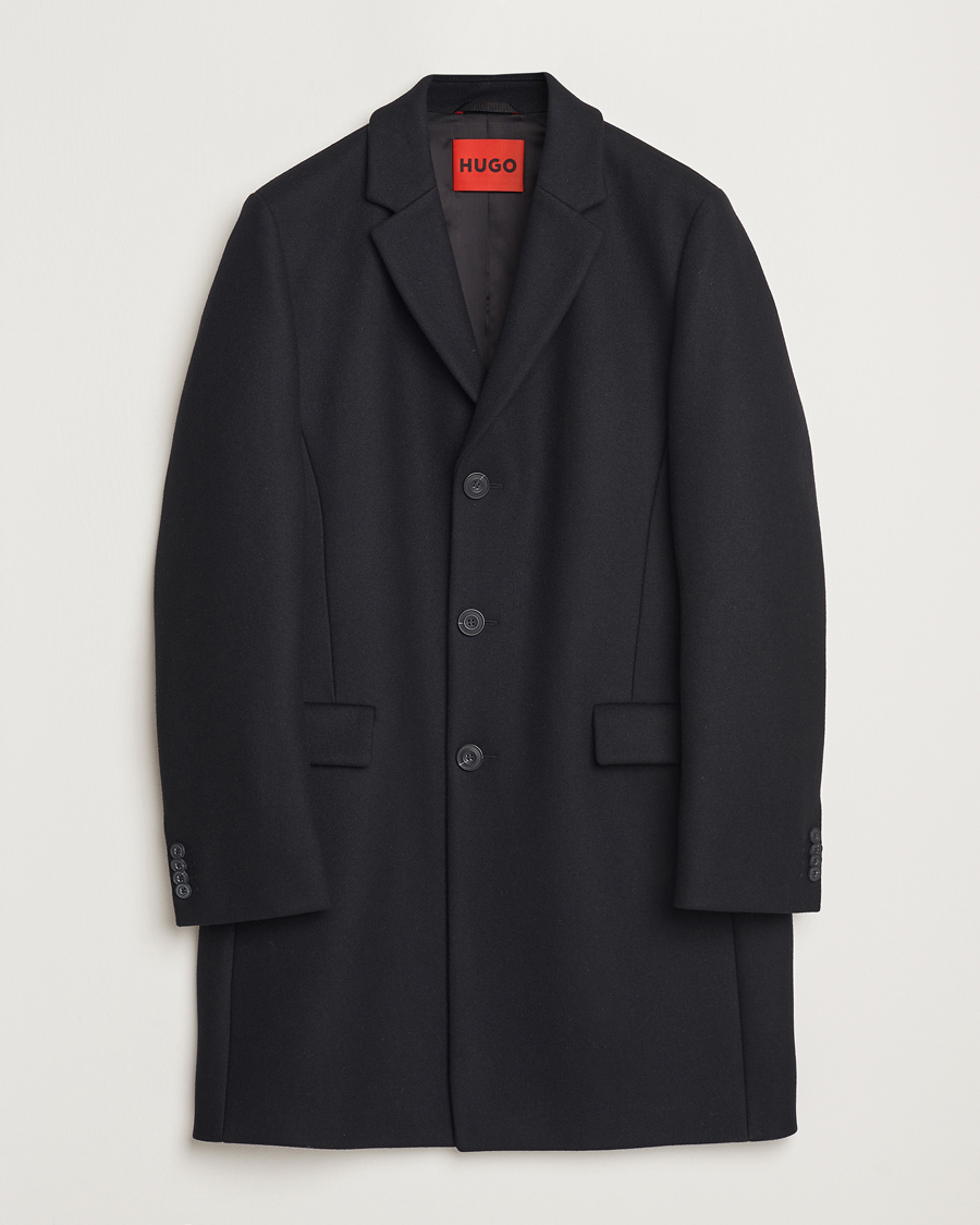 Herr | Jackor | HUGO | Migor Wool Coat Black