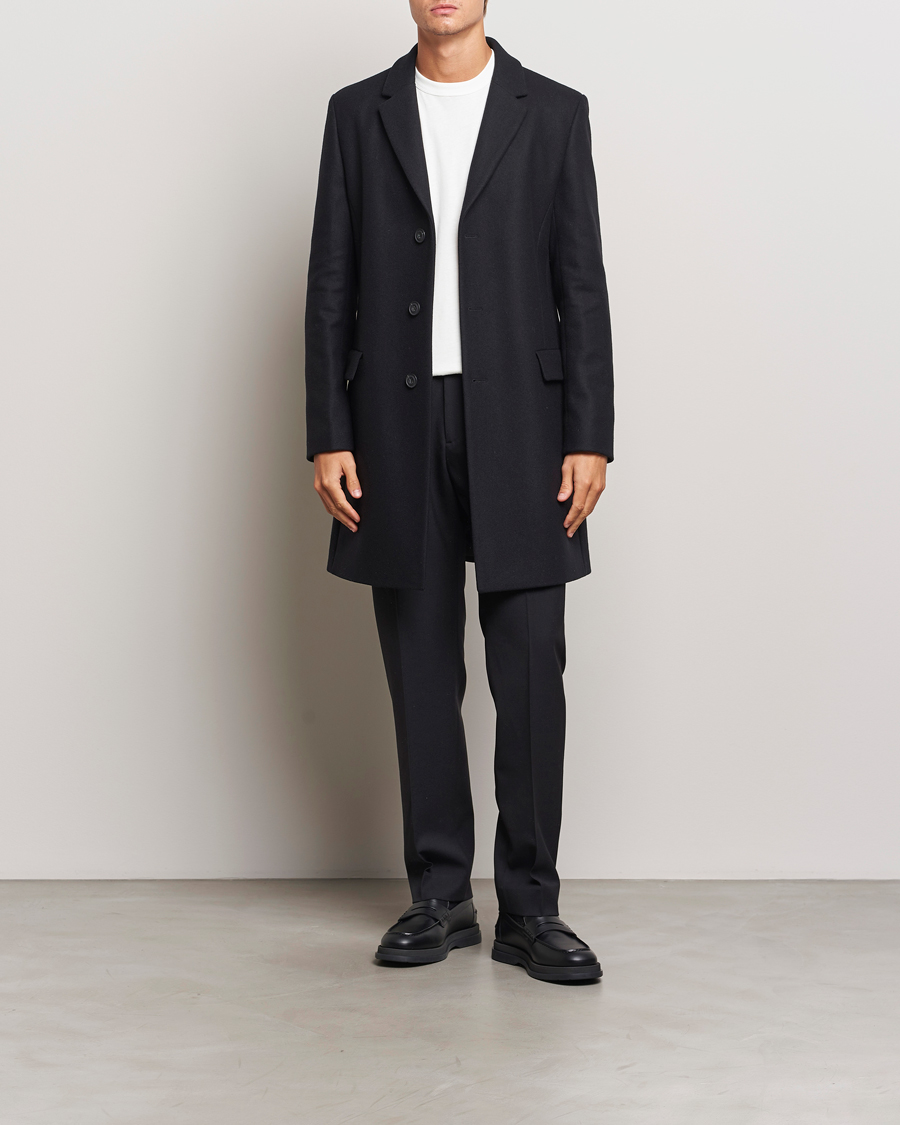 Herr | Jackor | HUGO | Migor Wool Coat Black
