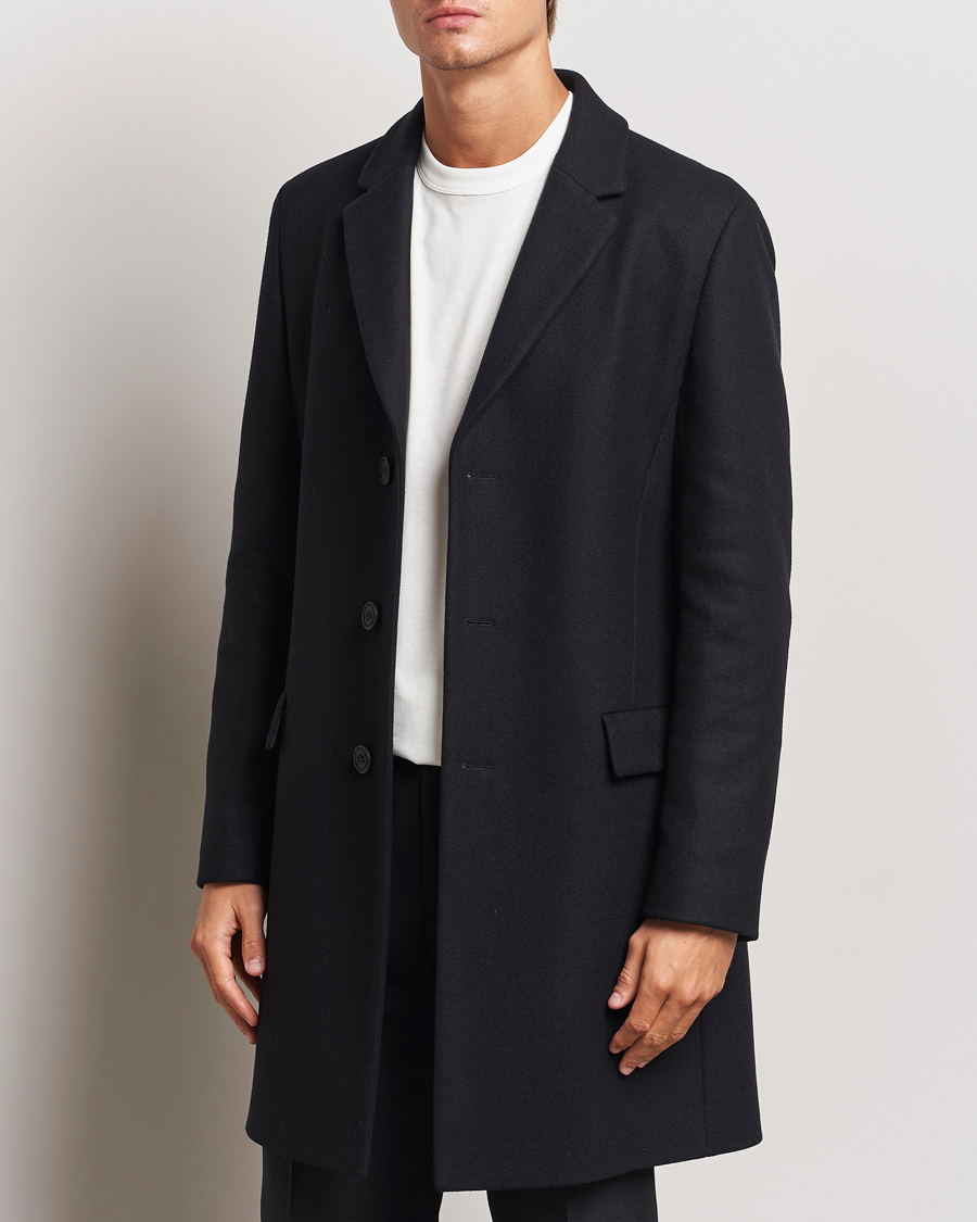 Herr | Jackor | HUGO | Migor Wool Coat Black
