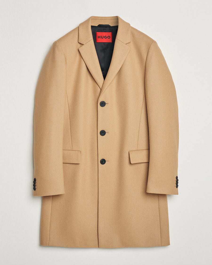 Herr | Jackor | HUGO | Migor Wool Coat Medium Beige