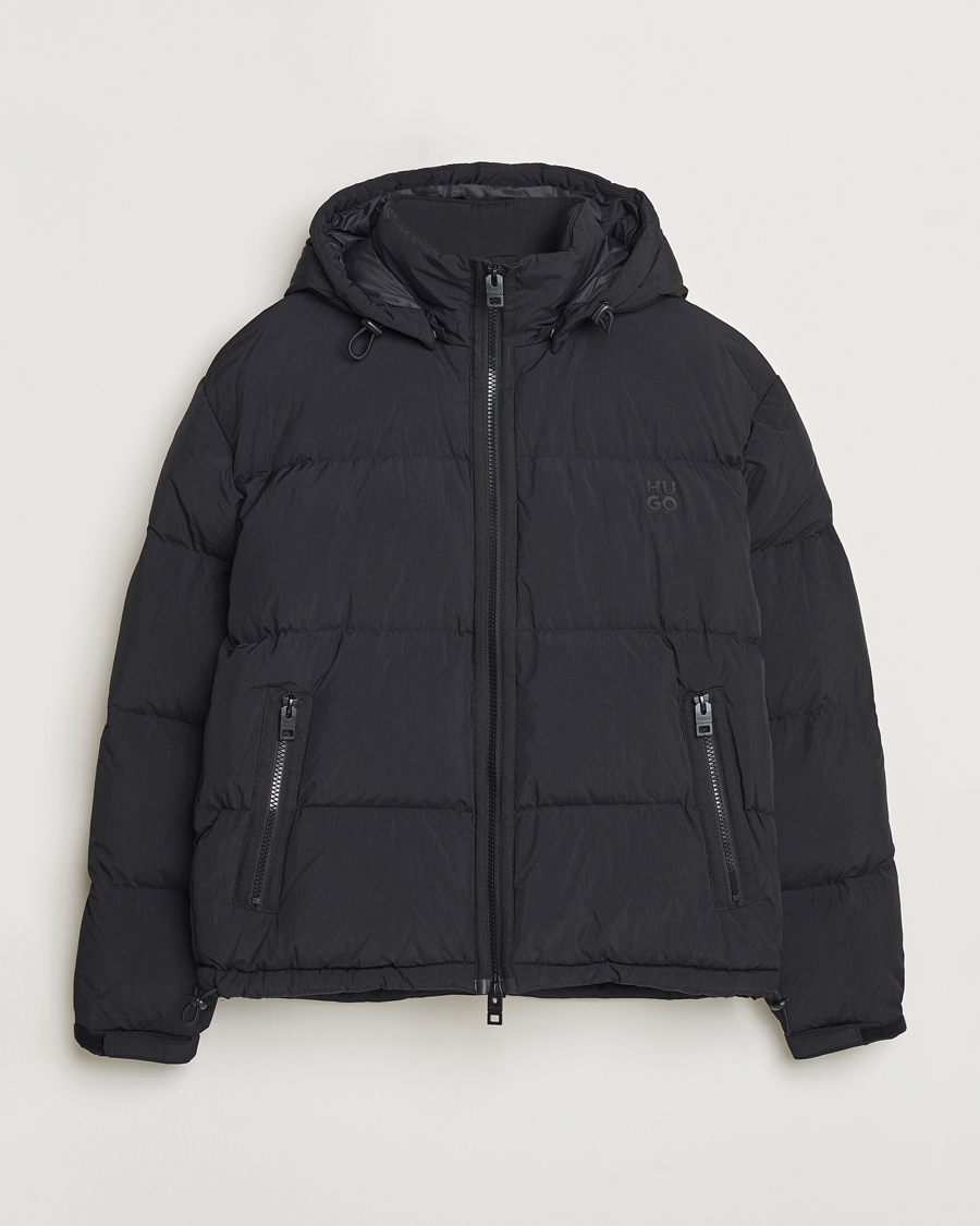 Herr | Jackor | HUGO | Bironto Hooded Puffer Jacket Black